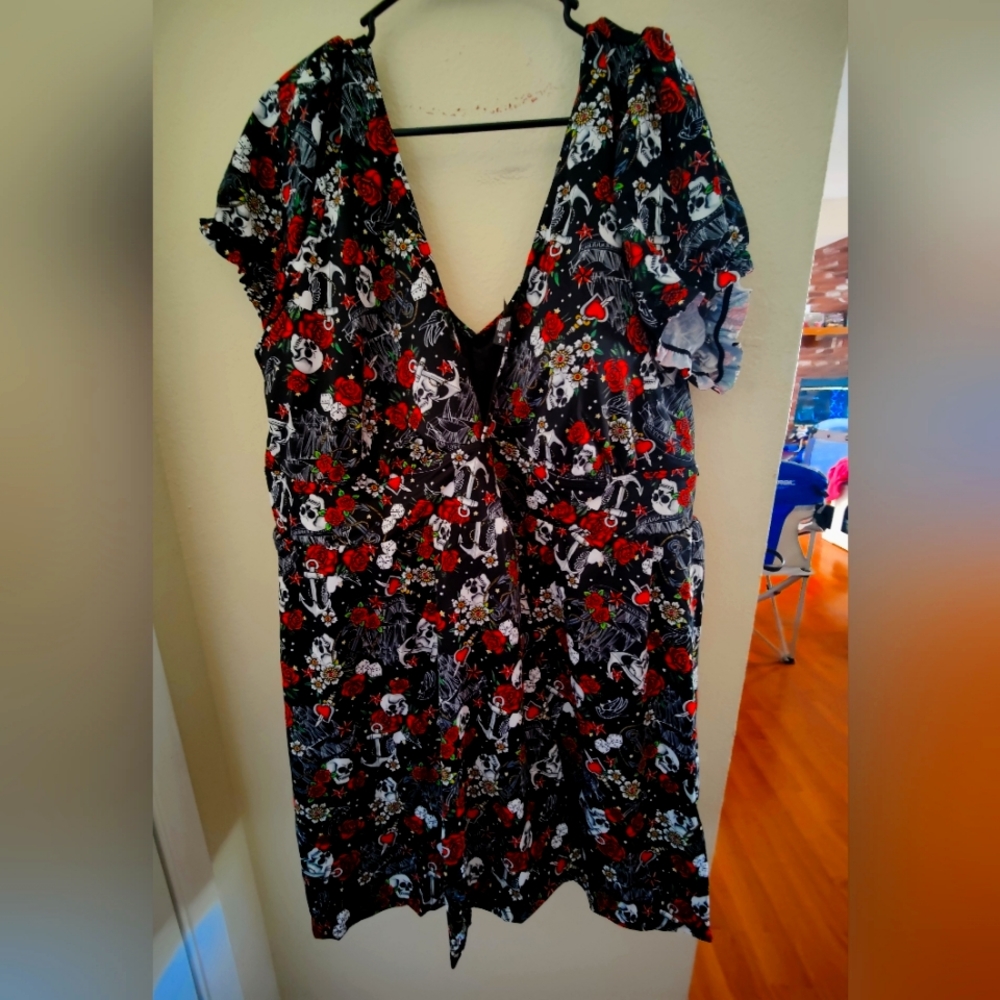 Torrid Retro tattoo Swim Dress